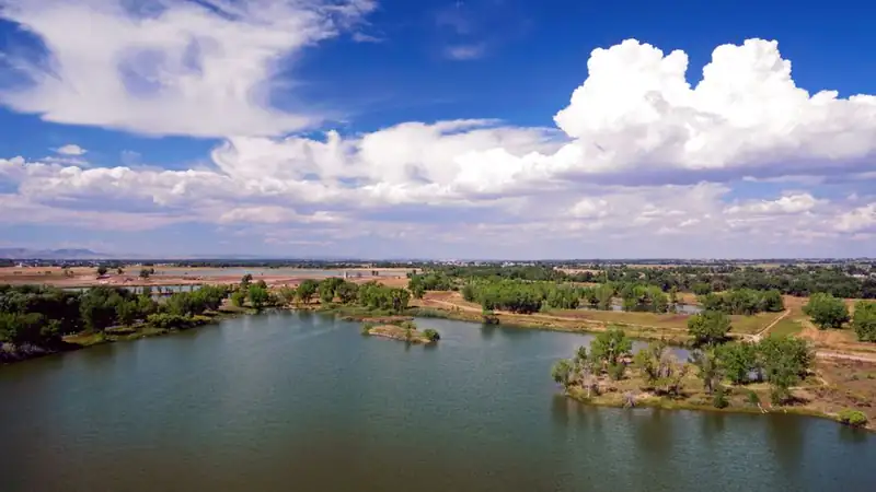 Fort Collins, Colorado: a reservoir outside town