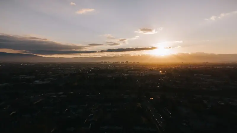 San Jose, California: the valley at sunset