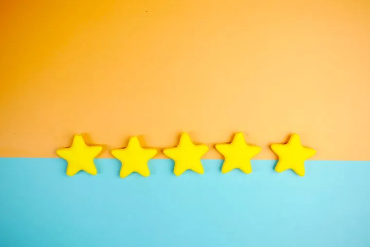A business owner reading customer feedback